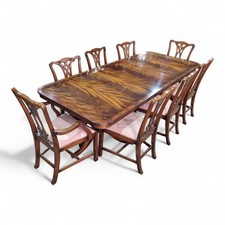 Antique Georgian style SIESTA flame Mahogany 6 - 8 seater extending dining table