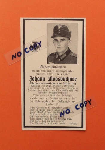 Ww2 german death card priest - death,