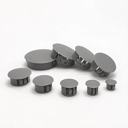 Round plastic grey blanking - round,
