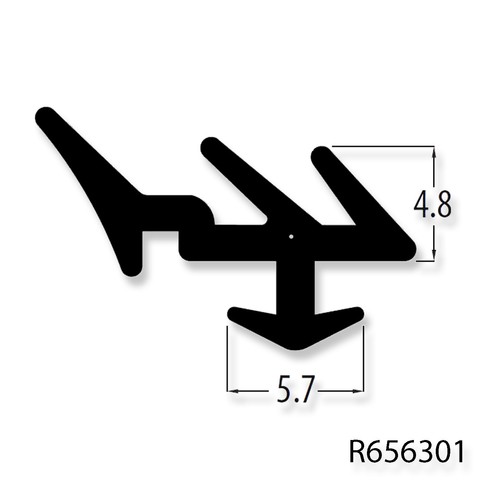 Black glazing gasket - black, for