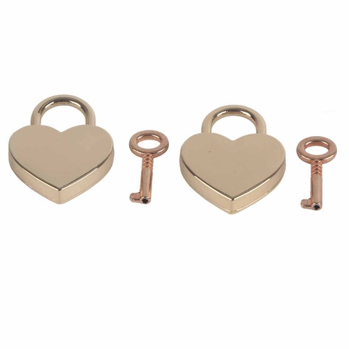 Heart lock 2pcs - (rose,