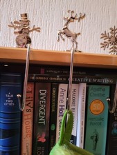 4 Pack Silver Christmas Stocking Hangers Holders Hooks Decorative Decorations