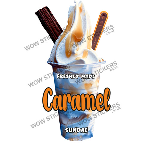Ice cream van sticker - , caramel