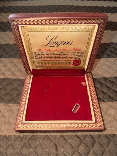 Vintage longines watch box - watch, red