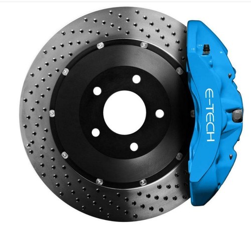 Blue brake caliper - l,