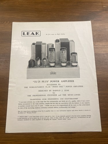 Leak plus amplifier - tl/12,
