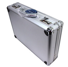 Aluminum Silver secure lock Pilot Case Briefcase Carry Travel Work Business Bag