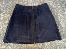 Reiss navy Suede  Skirt ￼