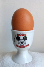 Vintage Disney Mickey Mouse Ceramic Pedestal Egg Cup