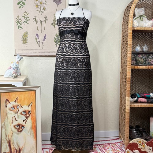 Y2k lace babydoll formal dress - lace,