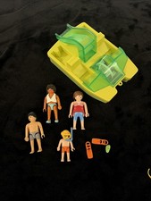 Playmobil People Figures And Boat Pedalo Swim Beach Sea Family Bikini Snorkel