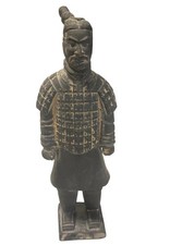 Vintage Chinese Black Green Rustic Art Statue Terracotta Army Of Qin Shi Huang.