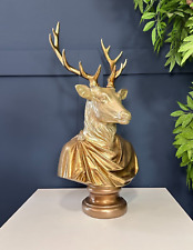 Gold Stag Deer Bust Ornament Figurine | Home Accessories Decor
