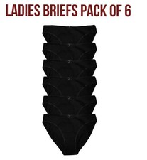 6 Pack Ladies Briefs Maxi