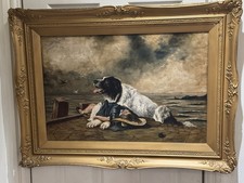 Large Antique Gilt Framed Oil
