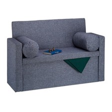 Storage bench with backrest