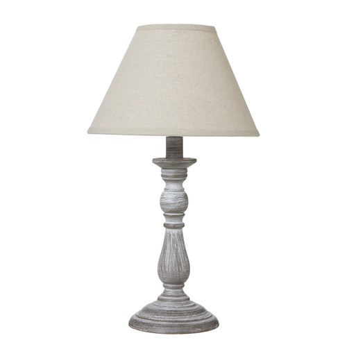 Table lamp wood taupe grey - table,