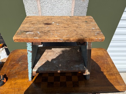 Vintage wooden step stool - wooden,