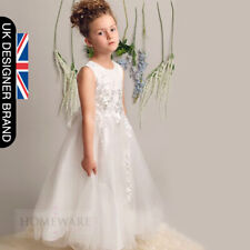 Girls Holy Communion Dresses Bridesmaid Wedding Flower Girl Dress Ivory Or White