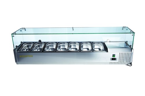Glass refrigerated saladette - refrigerated,