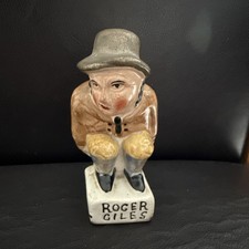 Antique Staffordshire Pottery Figure of Roger Giles, Bawdy Georgian Humour c1835
