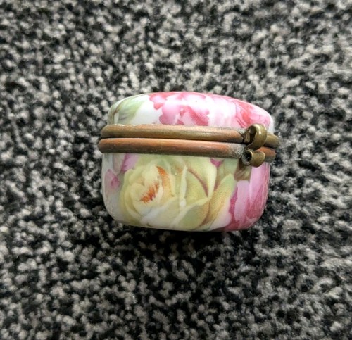 Vintage porcelain pill box - vintage,