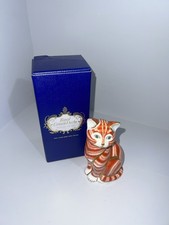 Royal Crown Derby Ginger Tom Cat Paperweight