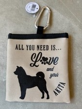 Personalised Akita Treat Bag Dog Pet