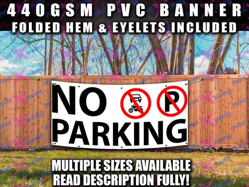 Parking banner sign signs - no,