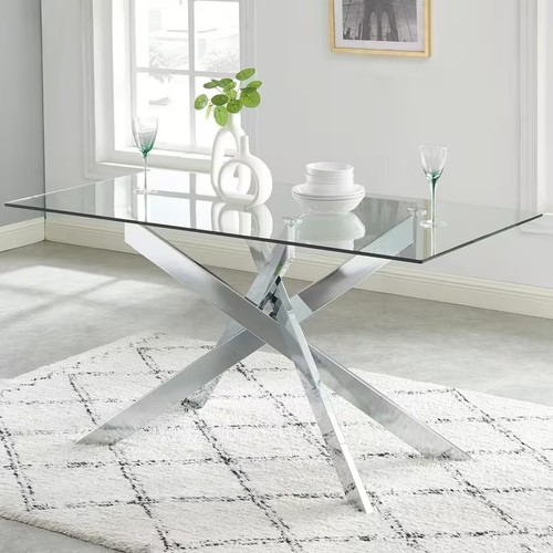 Glass dining table - glass,