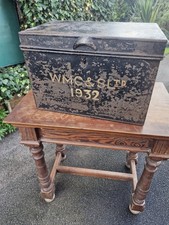 Antique Solicitors Metal Deed Box