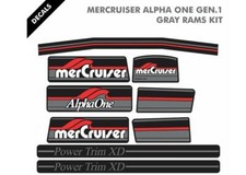 MERCRUISER THE MOST COMPLETE ALPHA ONE GEN ONE W/RED RAMS STICKER SET