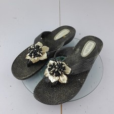 PAVERS Sandals 40 7 Black Slip