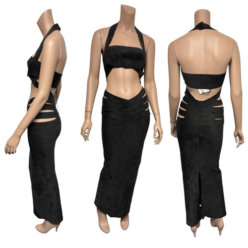 Alaïa black cut out halter - cut,