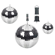 Disco Mirror Ball Silver Glitter Ball Sensory DJ Dance Party 10CM 15CM 20CM