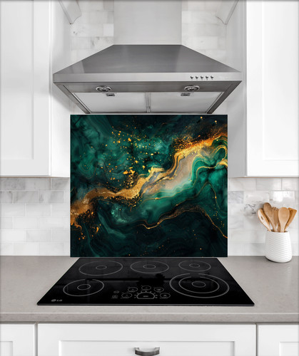 Green gold marble style - &,