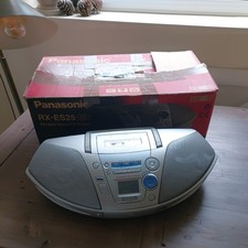 Panasonic RX-ES25 Portable Stereo CD System CD Tape Radio Power Blaster Silver
