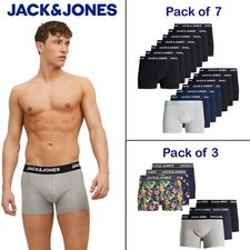 Jack & Jones Mens Boxer Shorts Multipack - Pack of 3 , Size-S to 2XL