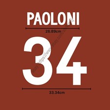 2002 AS Roma Home Name Set –