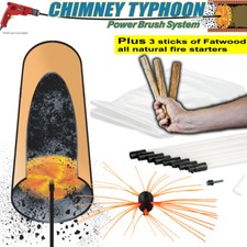 Flexible Chimney Sweep Set DIY Flue Sweeping Brush & Rod Kit Typhoon and Fatwood