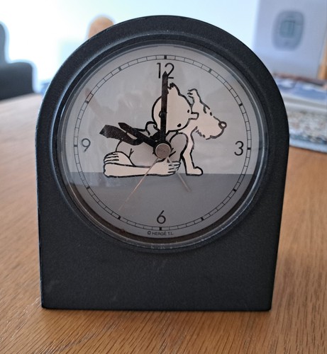 Vintage tintin desk clock - desk,