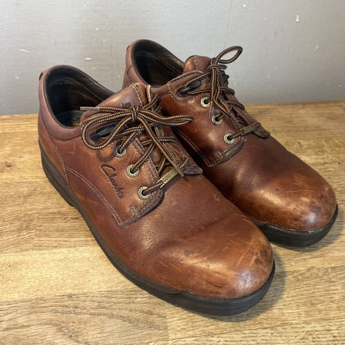 Clarks goretex brown leather - brown,