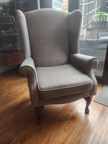 Queen anne style winged chair - winged,