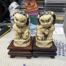 Pair Chinese Foo Dogs Heavy