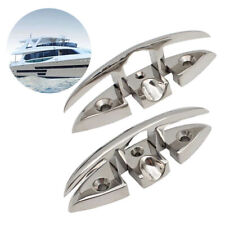 5/6/8" Boat Flip Up Folding Dock Cleat 316 Marine Stainless Steel Base Hardware