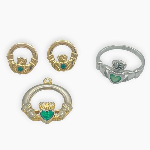 Vintage claddagh jewelry set - claddagh,