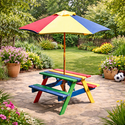 Kids picnic table wooden - kids,