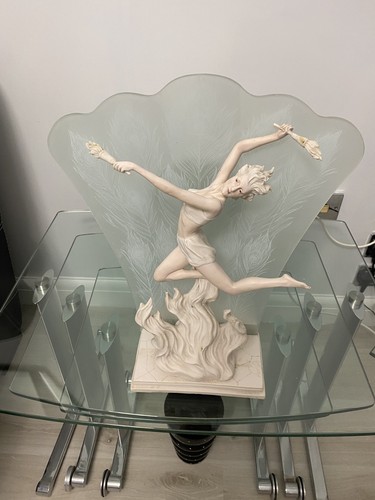 Art deco lamp - vintage, ceramic