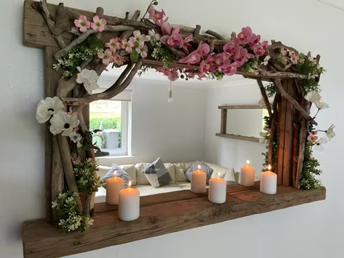 Driftwood garland flower - driftwood,