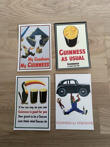 Four guinness postcards - four,
